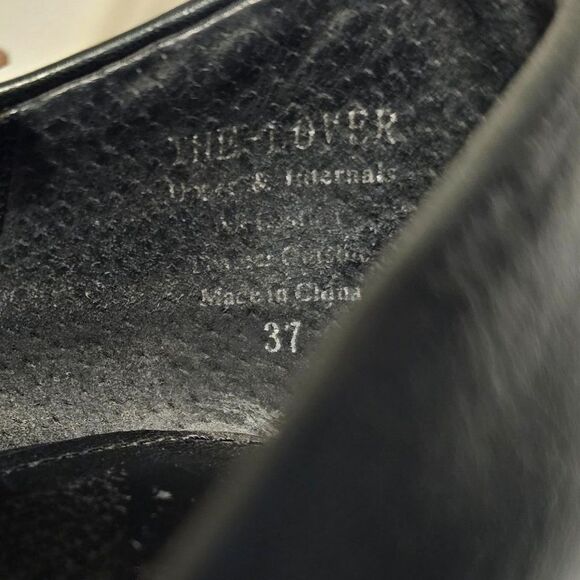 Zoe Wittner Design "The Lover" Chunky Bock Leather Heels Sz 37 (US-6.5) - Picture 10 of 10